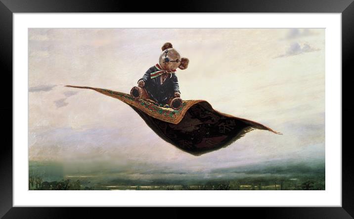 Flying Bear Framed Mounted Print by Henry Horton