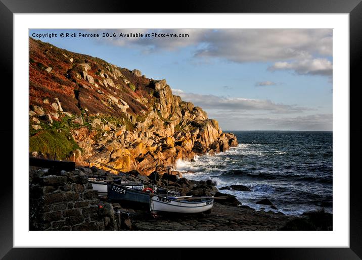 Penberth Cove  Framed Mounted Print by Rick Penrose