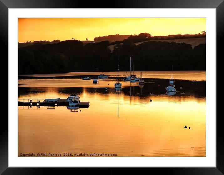 Fire In The Morning Framed Mounted Print by Rick Penrose