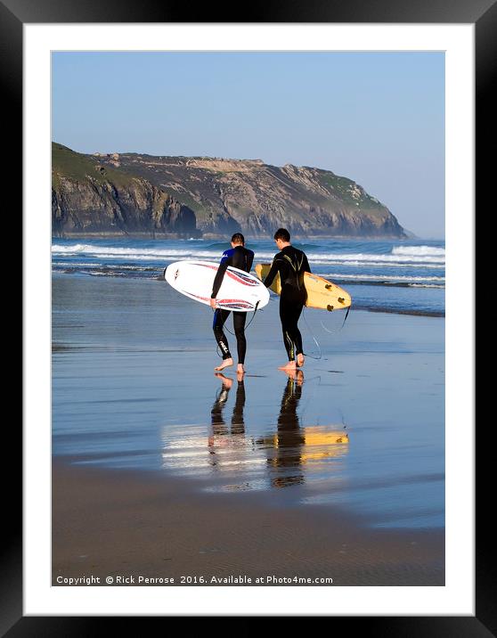 Surf Chat Framed Mounted Print by Rick Penrose