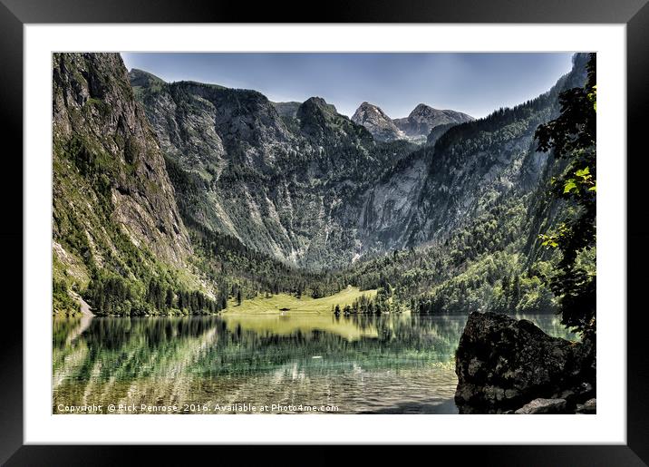 Obersee Rock Framed Mounted Print by Rick Penrose