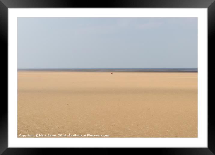 Empty Beach Framed Mounted Print by Mark Baker