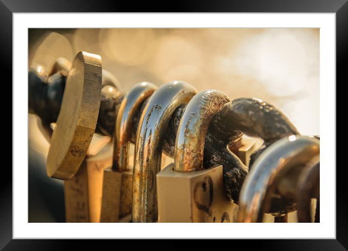 Lots of Locks Framed Mounted Print by Mark Baker