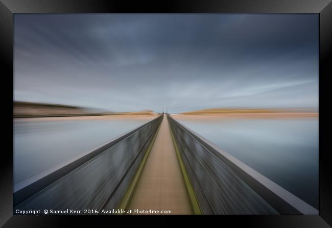 Beach Blur Framed Print by Samuel Kerr