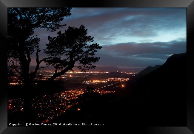 View From The Darkness Framed Print by Gordon Murray