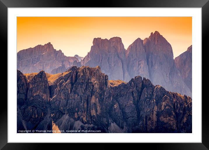 Dolomites Framed Mounted Print by Thomas Herzog