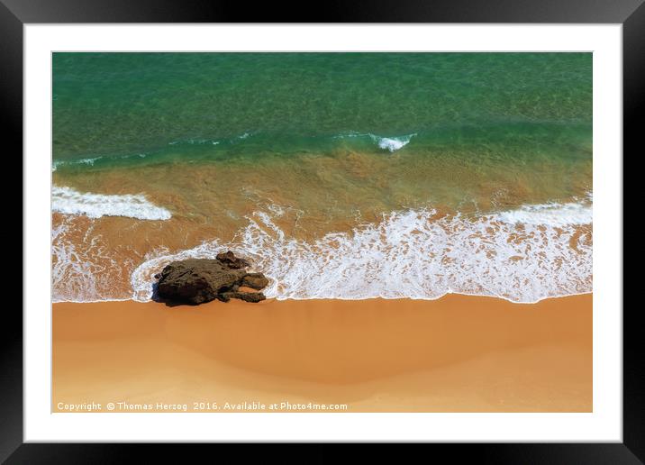 Algarve Beach Framed Mounted Print by Thomas Herzog