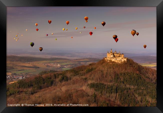 Montgolfiere Balloon fiesta Framed Print by Thomas Herzog