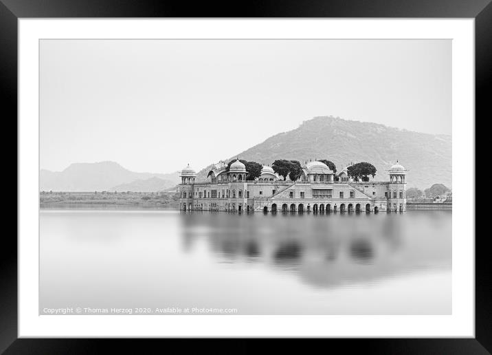 Jal Mahal - Jaipur Water Palace Framed Mounted Print by Thomas Herzog