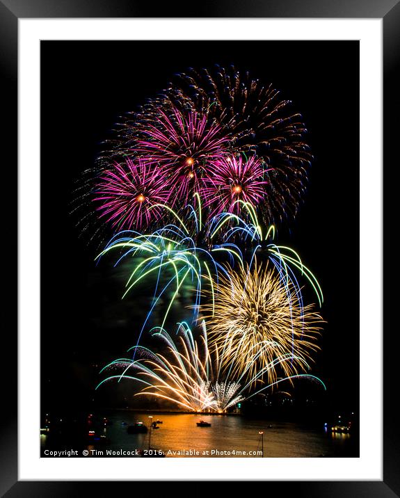 National Fireworks Competition - Plymouth  Framed Mounted Print by Tim Woolcock