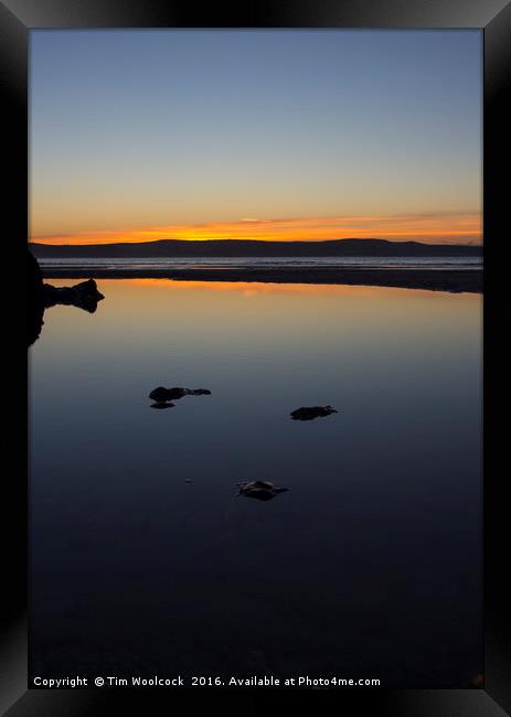 Godrevy Sunset Framed Print by Tim Woolcock