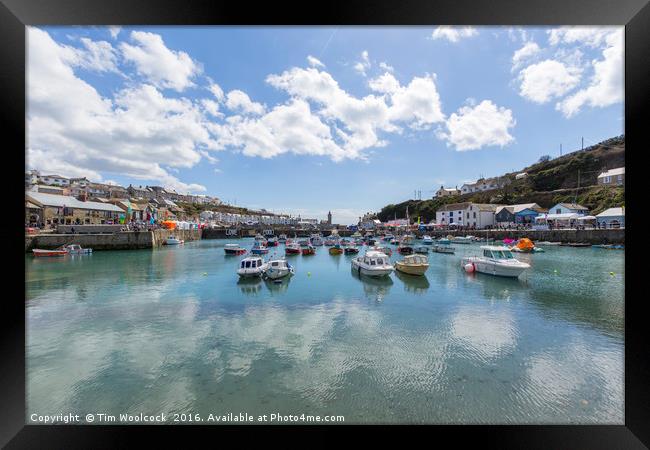 Porthleven Habour, Cornwall, England Framed Print by Tim Woolcock