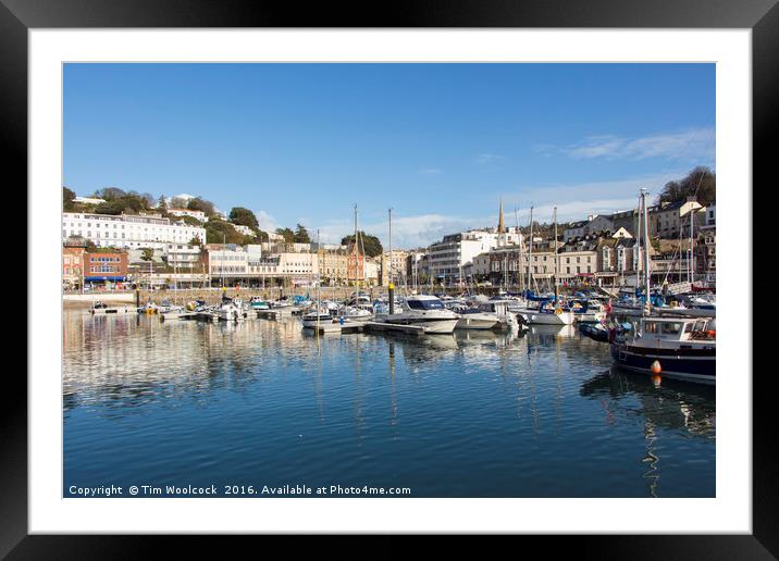 Torquay Harbour/Marina, Devon, England Framed Mounted Print by Tim Woolcock