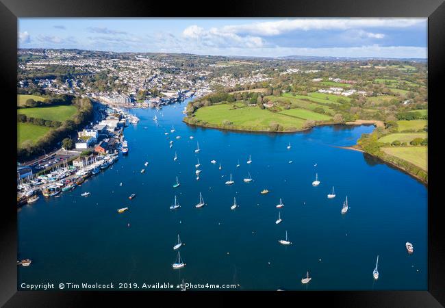 Aerial Photograph of Penryn, Cornwall, England Framed Print by Tim Woolcock