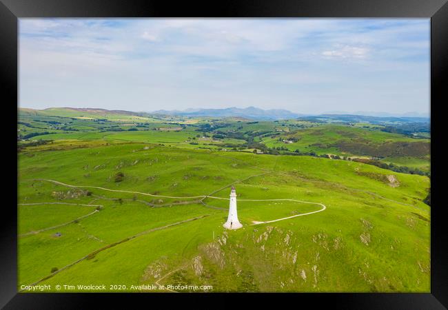 Aerial Photograph of Ulverston Hoad Monument, Lake Framed Print by Tim Woolcock
