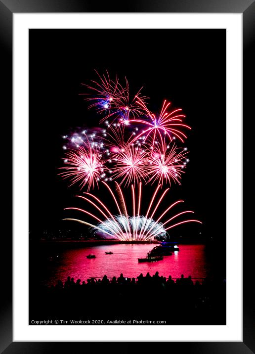 Plymouth National Firework Competition Framed Mounted Print by Tim Woolcock