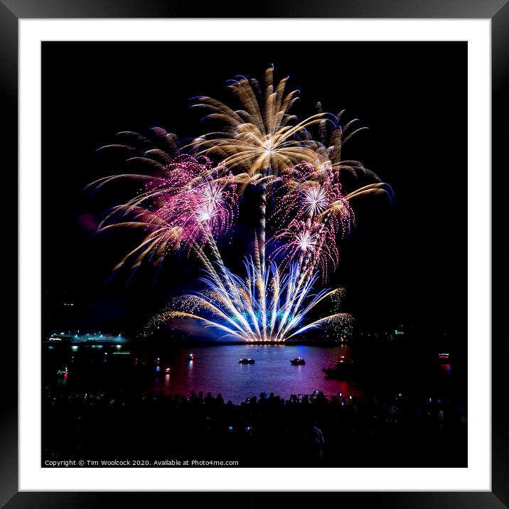 Plymouth National Firework Competition Framed Mounted Print by Tim Woolcock