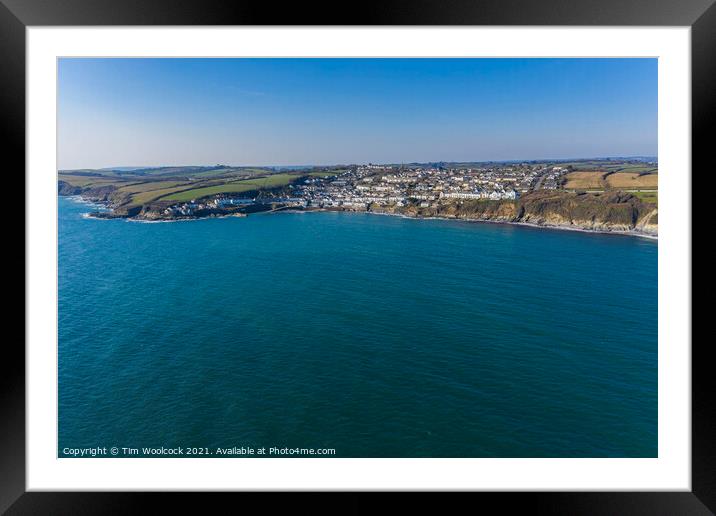 Portscatho taken out to sea Framed Mounted Print by Tim Woolcock