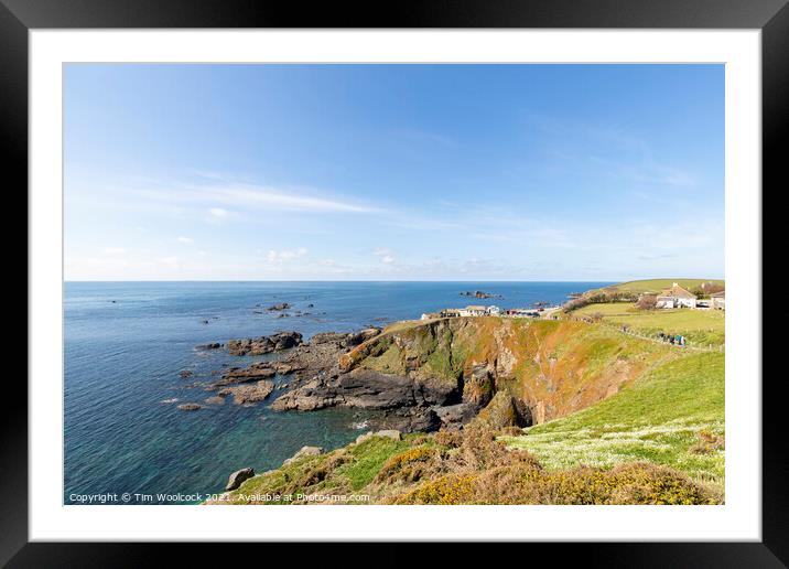 The Lizard, Cornwall on a beautiful sunny day. Framed Mounted Print by Tim Woolcock