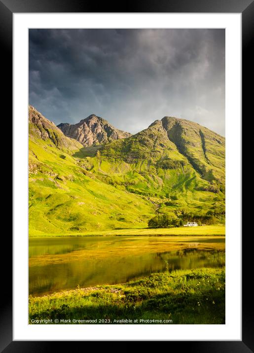 Stormclouds over Glen Coe Framed Mounted Print by Mark Greenwood
