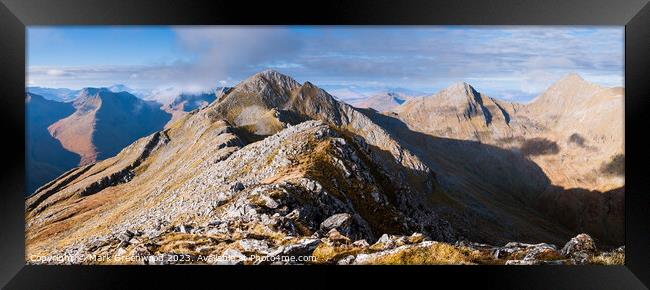 Breath-taking Kintail Sisters Panorama Framed Print by Mark Greenwood