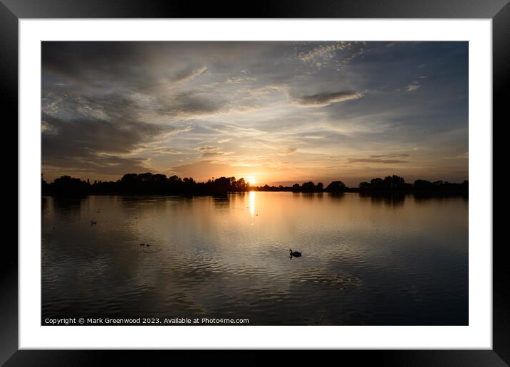 Cotton Wool Sunset Framed Mounted Print by Mark Greenwood