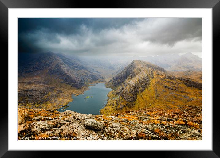 The Cuillin from Sgurr na Stri Framed Mounted Print by Mark Greenwood