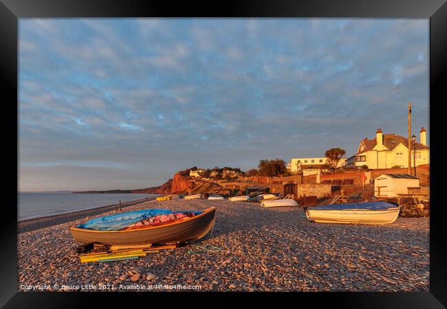 Fishing boats at Budleigh Framed Print by Bruce Little