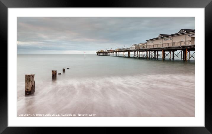 Serene Sunrise Pier Framed Mounted Print by Bruce Little