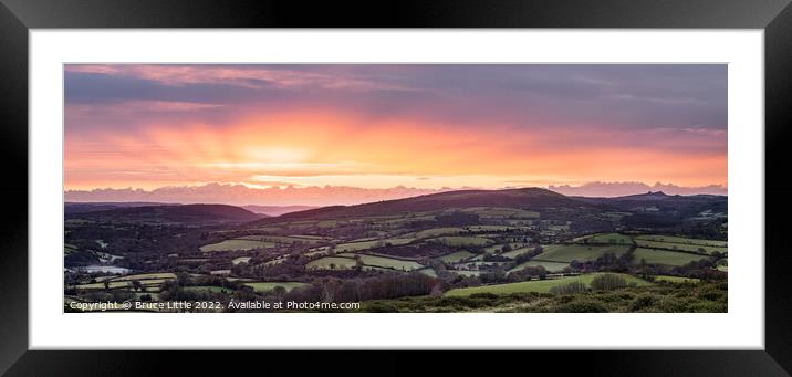 Panoramic Dartmoor Sunrise Framed Mounted Print by Bruce Little
