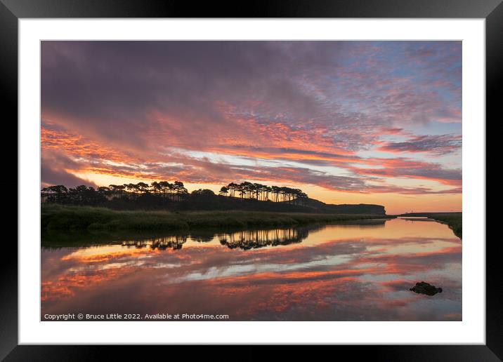 Pre-Dawn Reds at Budleigh Salterton Framed Mounted Print by Bruce Little