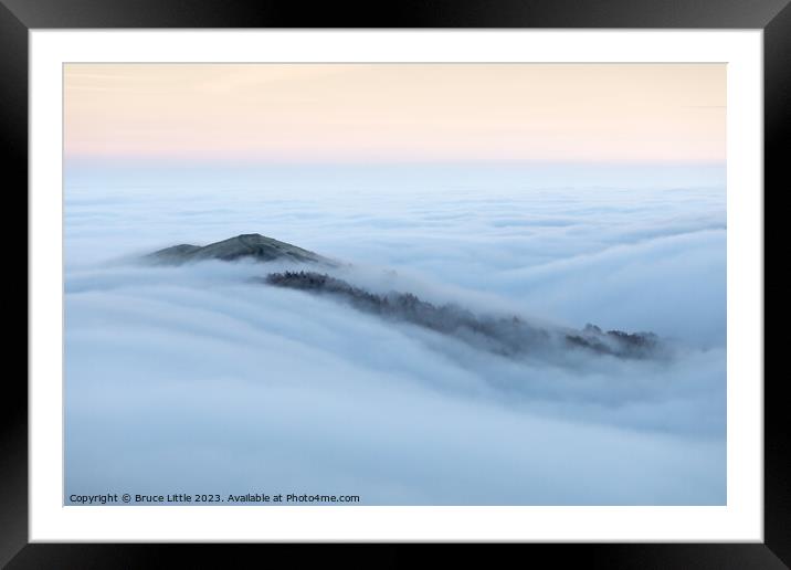 Malvern Hills Sea of Fog Framed Mounted Print by Bruce Little