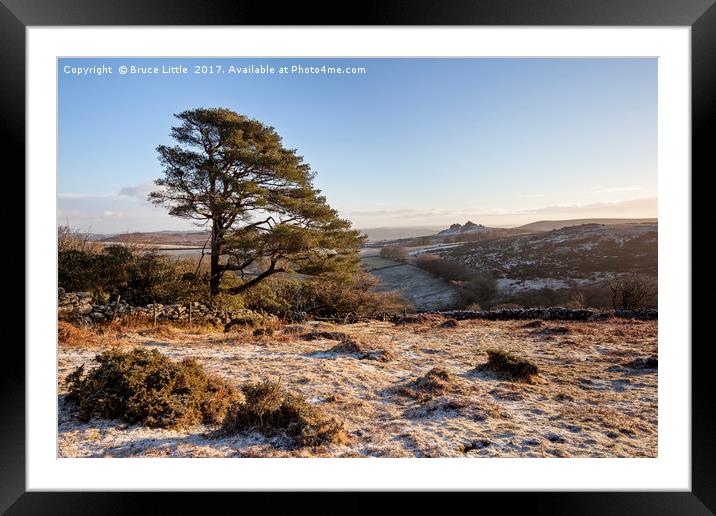 Frosty Morning at Honeybag Tor, Dartmoor Framed Mounted Print by Bruce Little
