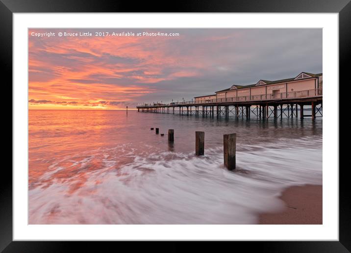 Teignmouth Pier Sunrise Framed Mounted Print by Bruce Little