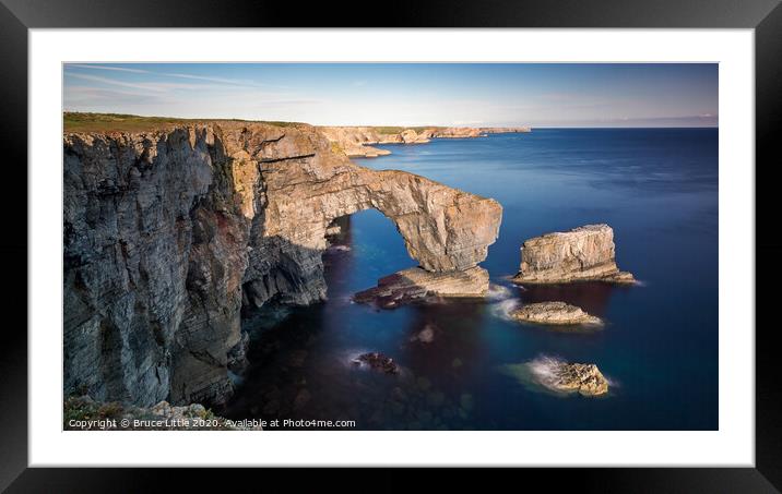 The Green Bridge of Wales Framed Mounted Print by Bruce Little