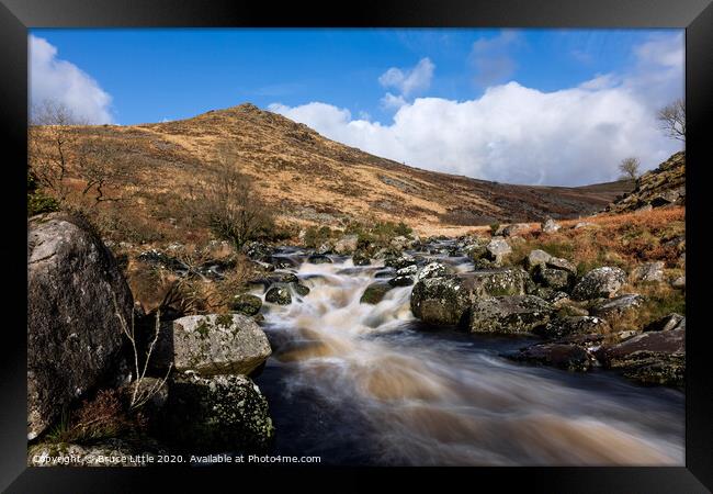 Rapids in Tavy Cleave, Dartmoor Framed Print by Bruce Little