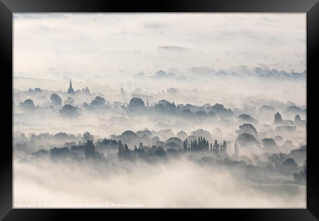 Castlemorton Fog Framed Print by Bruce Little