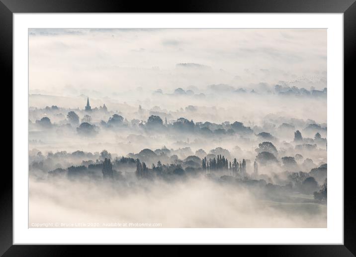 Castlemorton Fog Framed Mounted Print by Bruce Little