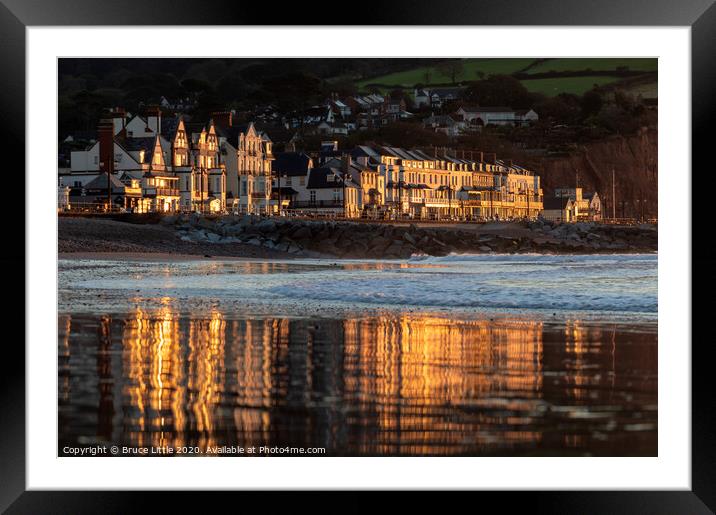 Sidmouth reflections Framed Mounted Print by Bruce Little