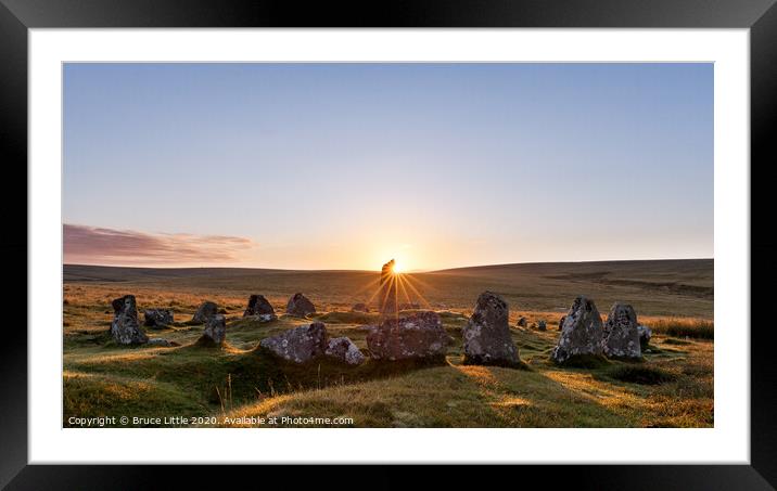 Summer Sunrise at Hingston Hill Stone Row Framed Mounted Print by Bruce Little