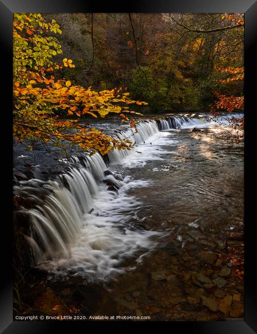 Autumnal Weir Framed Print by Bruce Little