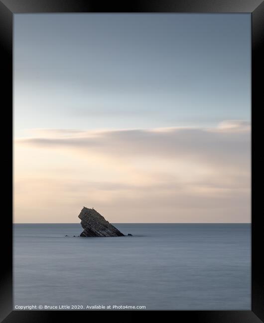 Long exposure at Shag Rock Framed Print by Bruce Little