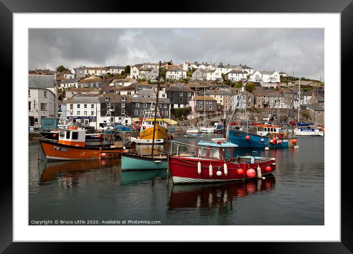 Mevagissey Harbour Framed Mounted Print by Bruce Little