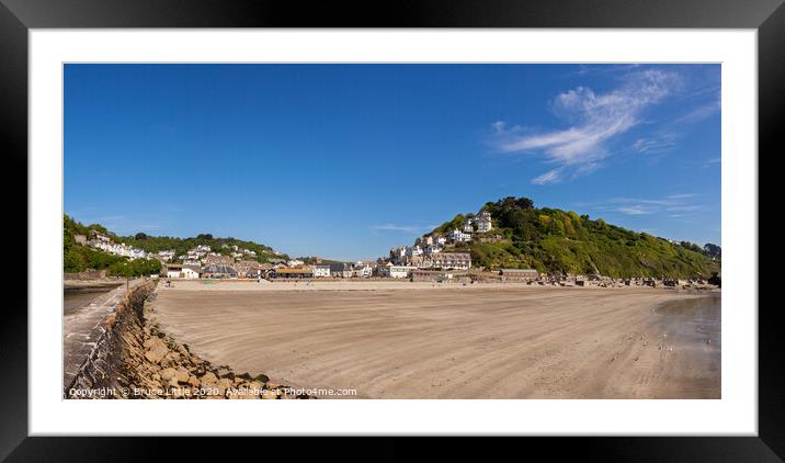 Looe Panorama Framed Mounted Print by Bruce Little