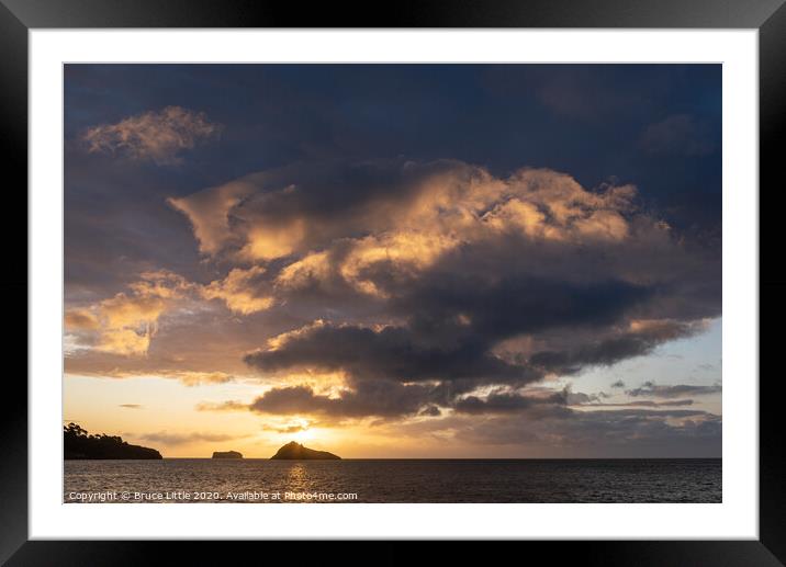 Sunrise over Thatcher Rock Framed Mounted Print by Bruce Little