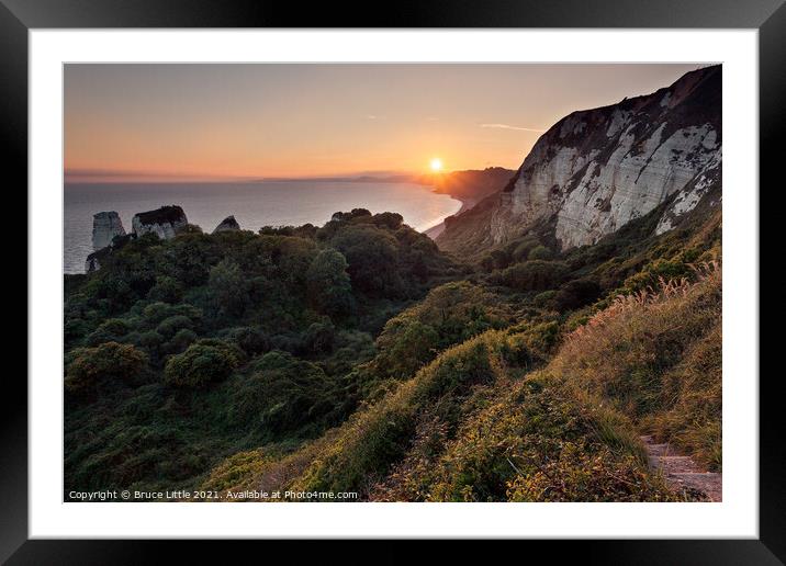 Sunset at the Hooken Undercliff Framed Mounted Print by Bruce Little