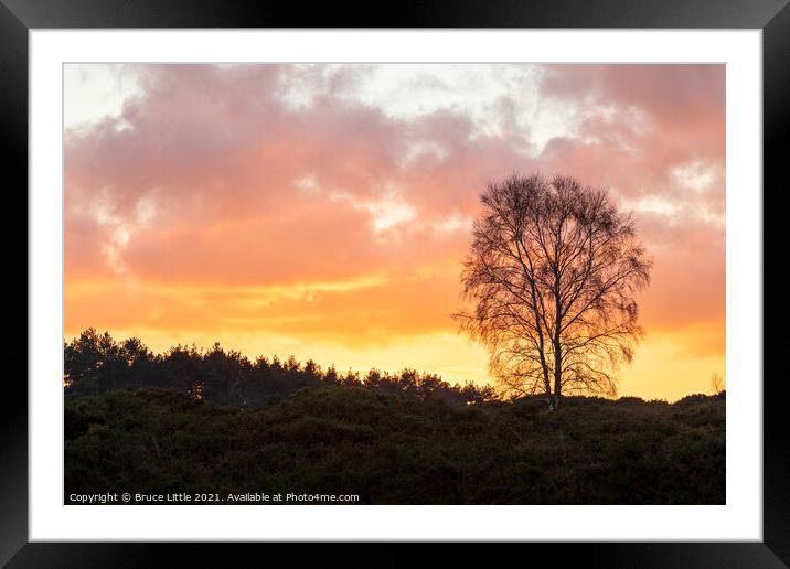 East Devon Sunset Framed Mounted Print by Bruce Little