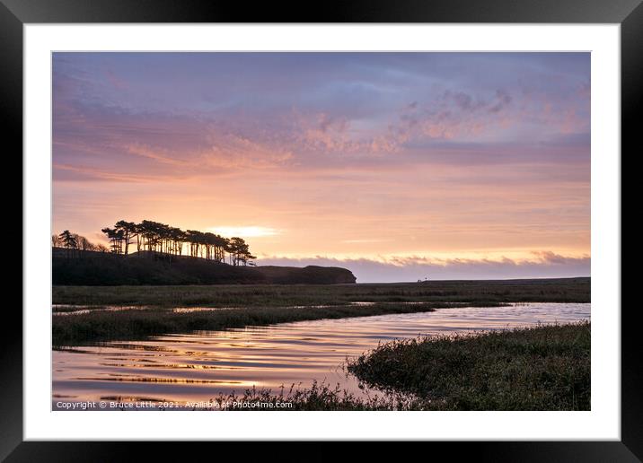 Pastel Sunrise at Budleigh Salterton Framed Mounted Print by Bruce Little