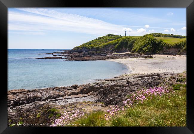 Gribbin Head from Polridmouth Framed Print by Bruce Little