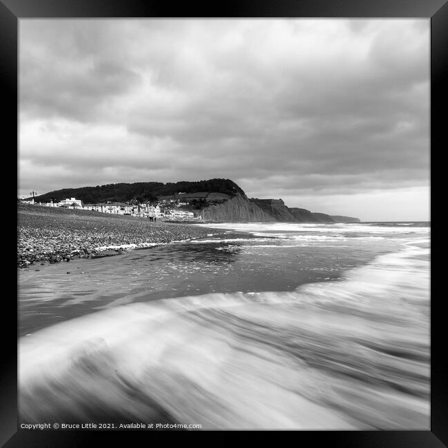 Sidmouth Swoosh Framed Print by Bruce Little